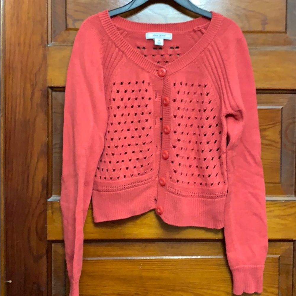 Adam Levine orange/rustic color cardigan